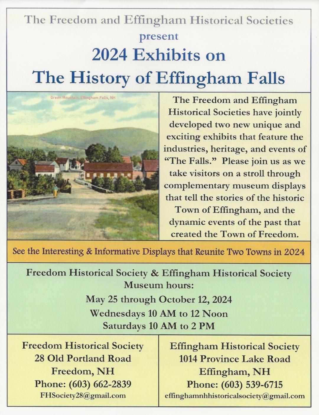 Opening May 25, 2024! Freedom Historical Society & Museum